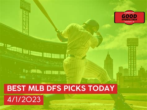 This article is part of our FanDuel MLB series. . Dfs mlb picks